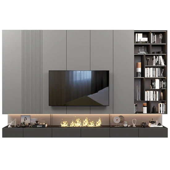 PA Design mais recente Sala de estar inteligente Mobiliário doméstico Armários de suporte de TV de luxo moderno